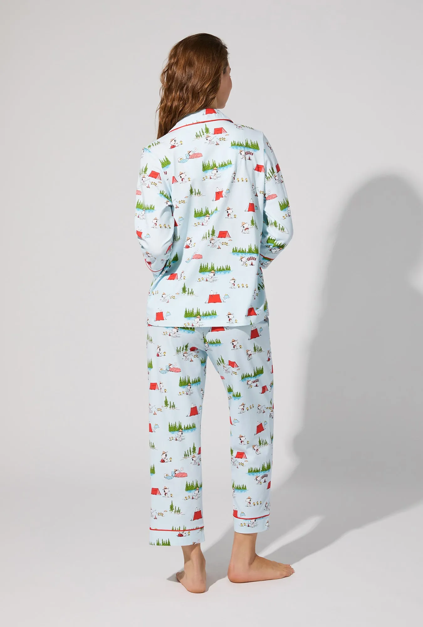 Peanuts® Camp Snoopy 3/4 Sleeve Classic Stretch Jersey Cropped PJ Set sold by BedHead product image thumbnail 3
