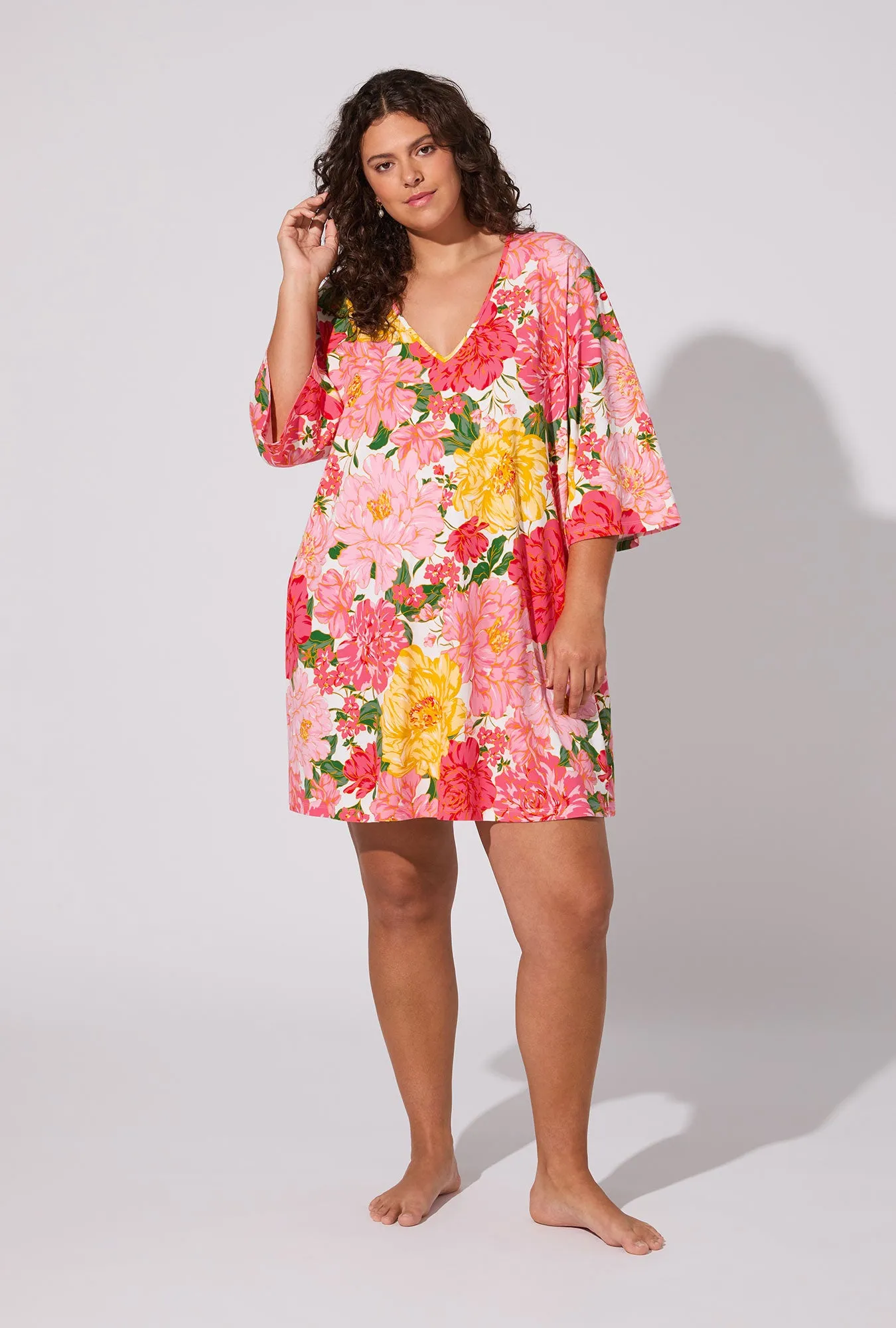 Garden Fresh V-neck Stretch Jersey Sleep Dress sold by BedHead product image thumbnail 5