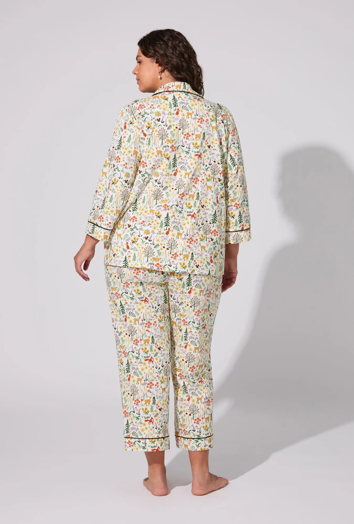 Forest Trails 3/4 Sleeve Classic Stretch Jersey Cropped PJ Set sold by BedHead product image thumbnail 5