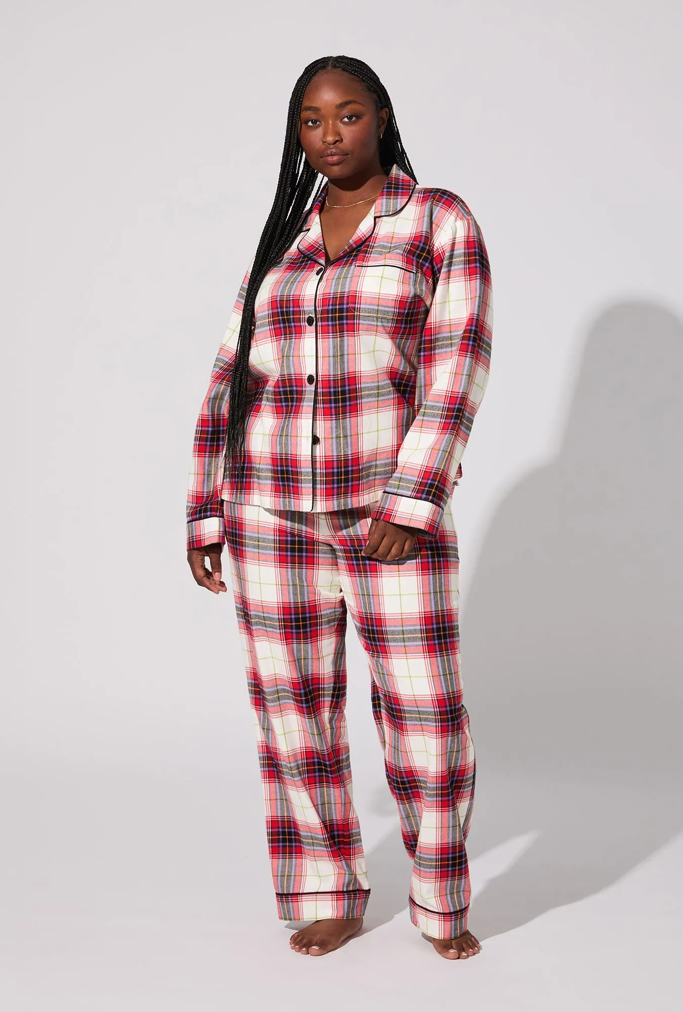 Equestrian Plaid Long Sleeve Classic Woven Portuguese Flannel PJ Set sold by BedHead product image thumbnail 4