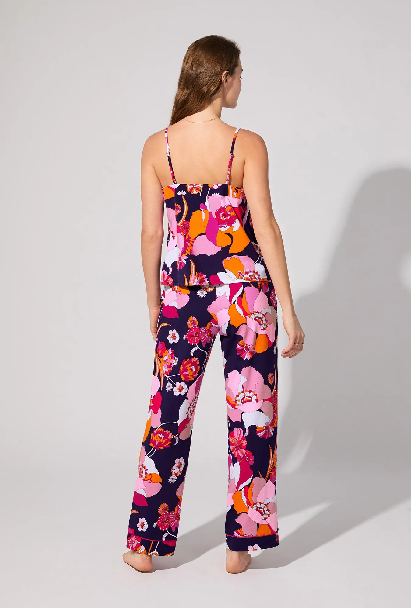 BedHead X Trina Turk Floral Medley Cami Tank Stretch Jersey Long PJ Set sold by BedHead product image thumbnail 4