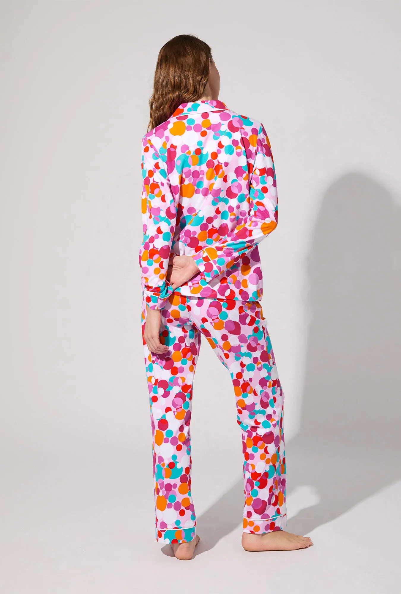 BedHead X Trina Turk Bubble Dots Long Sleeve Classic Stretch Jersey PJ Set sold by BedHead product image thumbnail 4