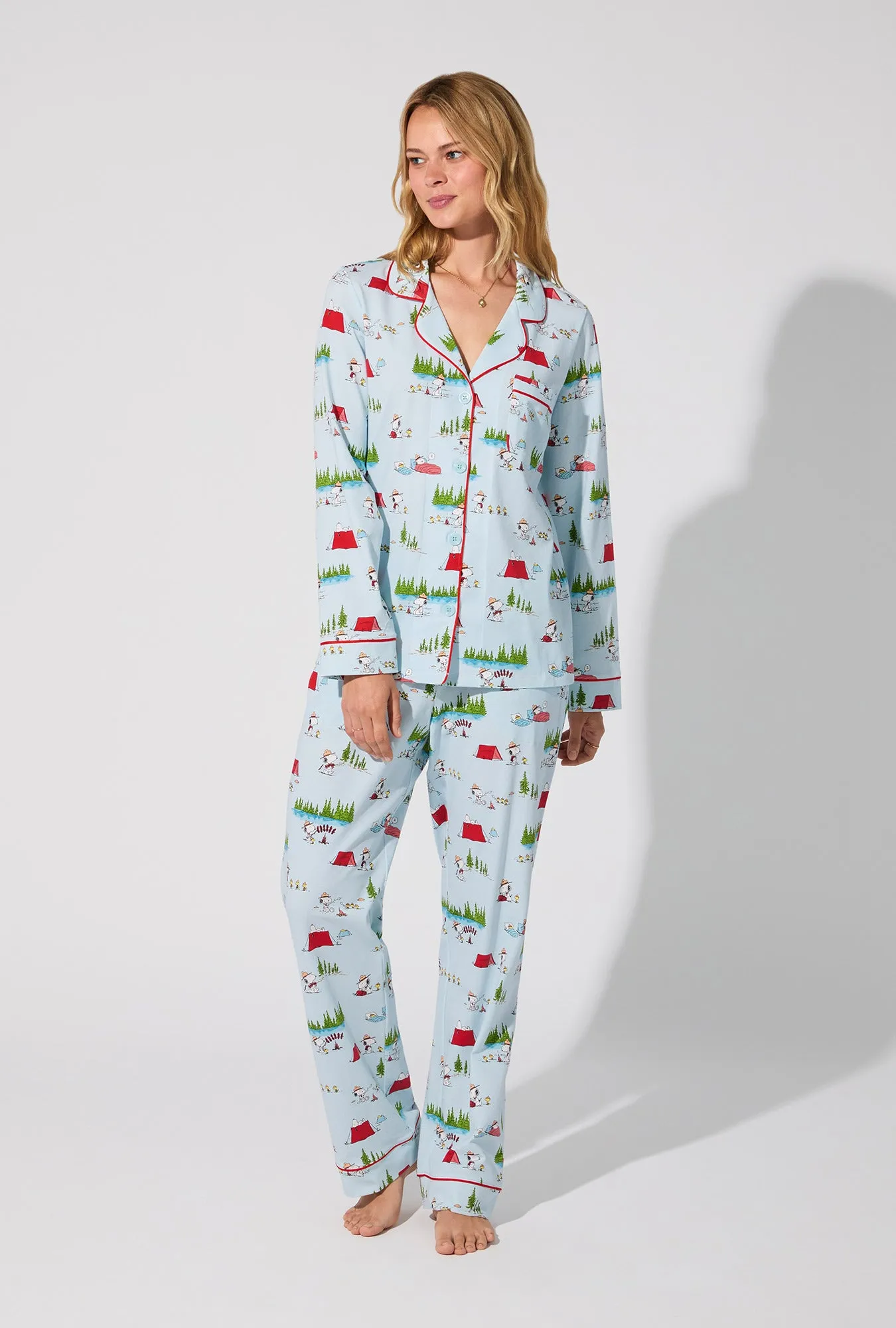 Peanuts® Camp Snoopy Long Sleeve Classic Stretch Jersey PJ Set sold by BedHead product image thumbnail 2