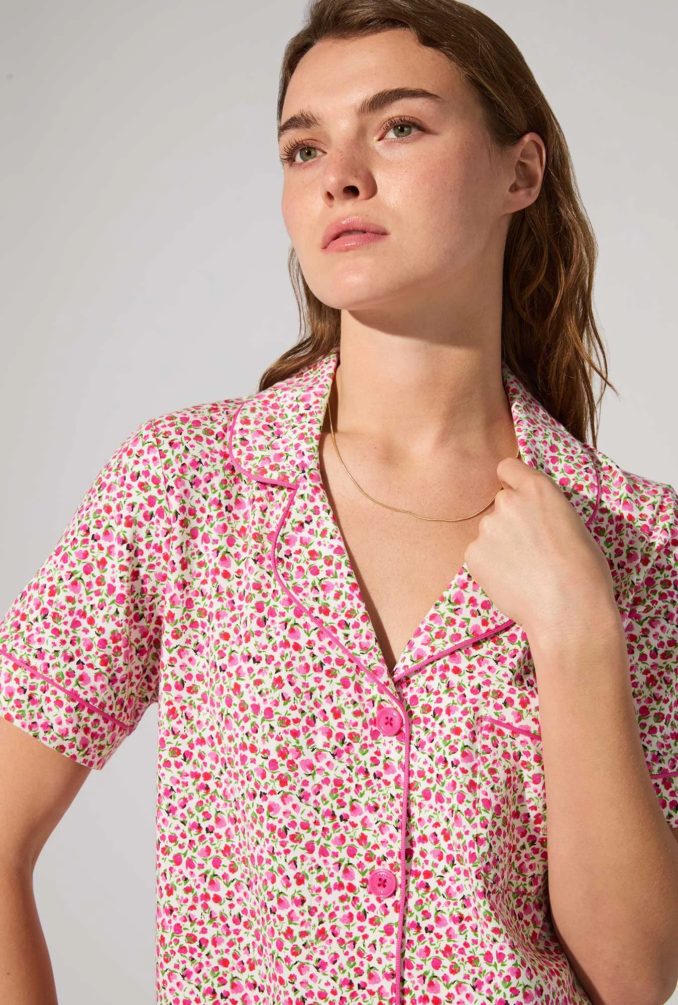 Lynn Short Sleeve Classic Stretch Jersey Cropped PJ Set sold by BedHead product image thumbnail 4