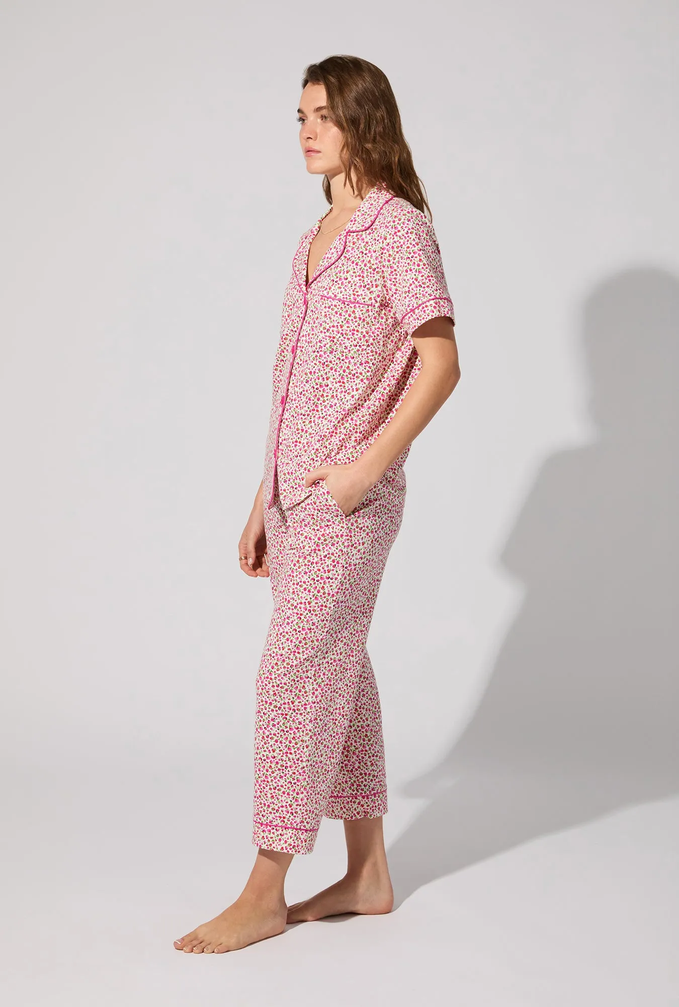 Lynn Short Sleeve Classic Stretch Jersey Cropped PJ Set sold by BedHead product image thumbnail 2