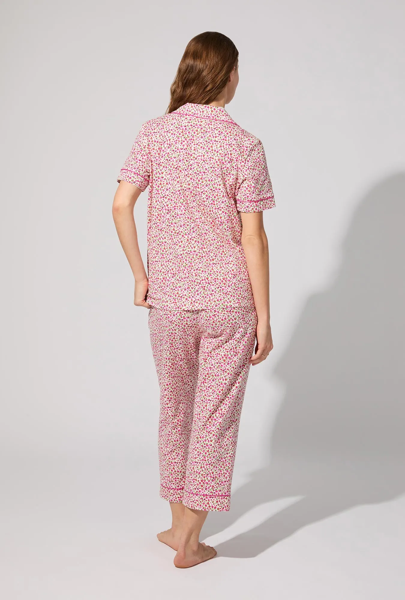 Lynn Short Sleeve Classic Stretch Jersey Cropped PJ Set sold by BedHead product image thumbnail 3