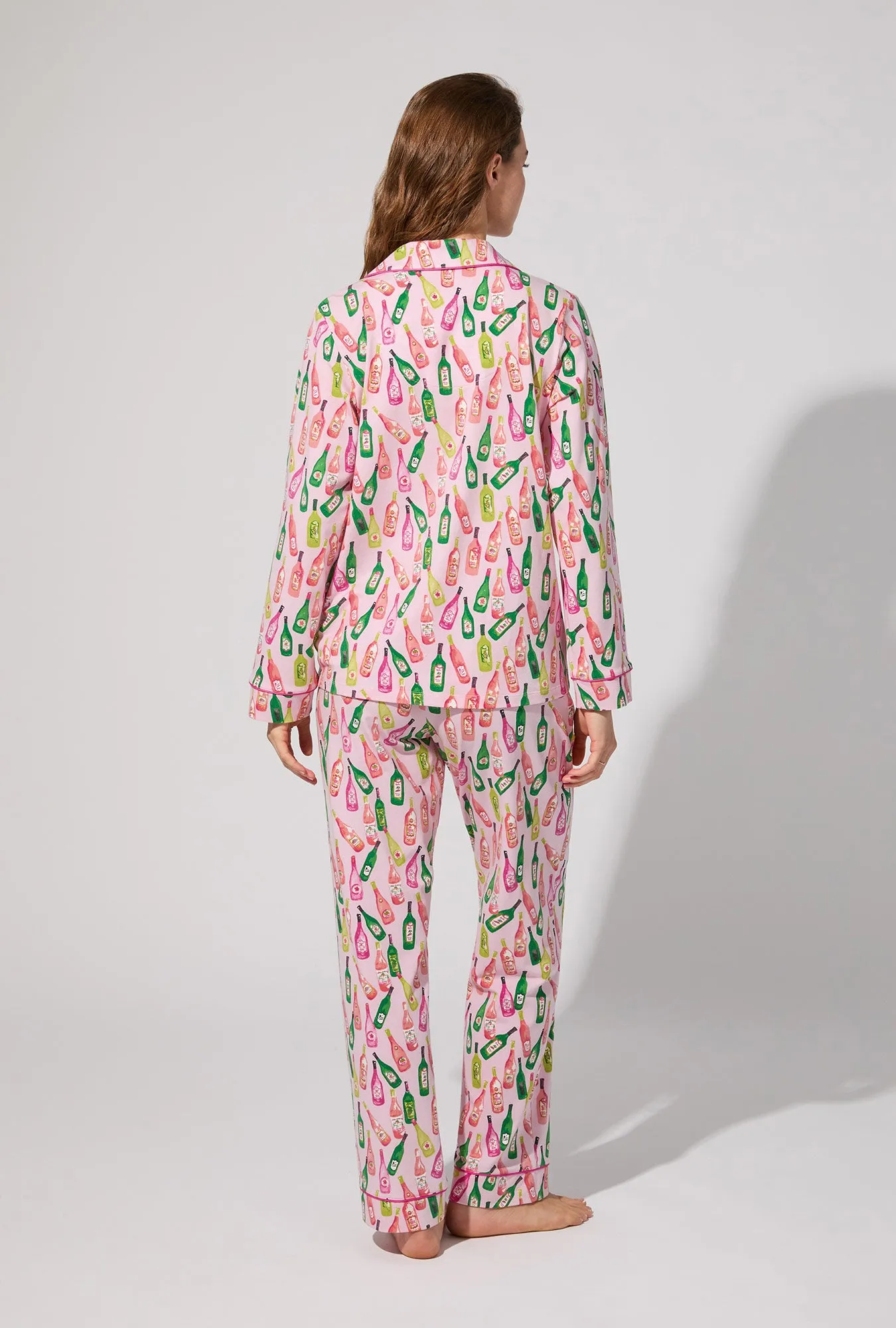 Wine Tour Long Sleeve Classic Stretch Jersey PJ Set sold by BedHead product image thumbnail 3