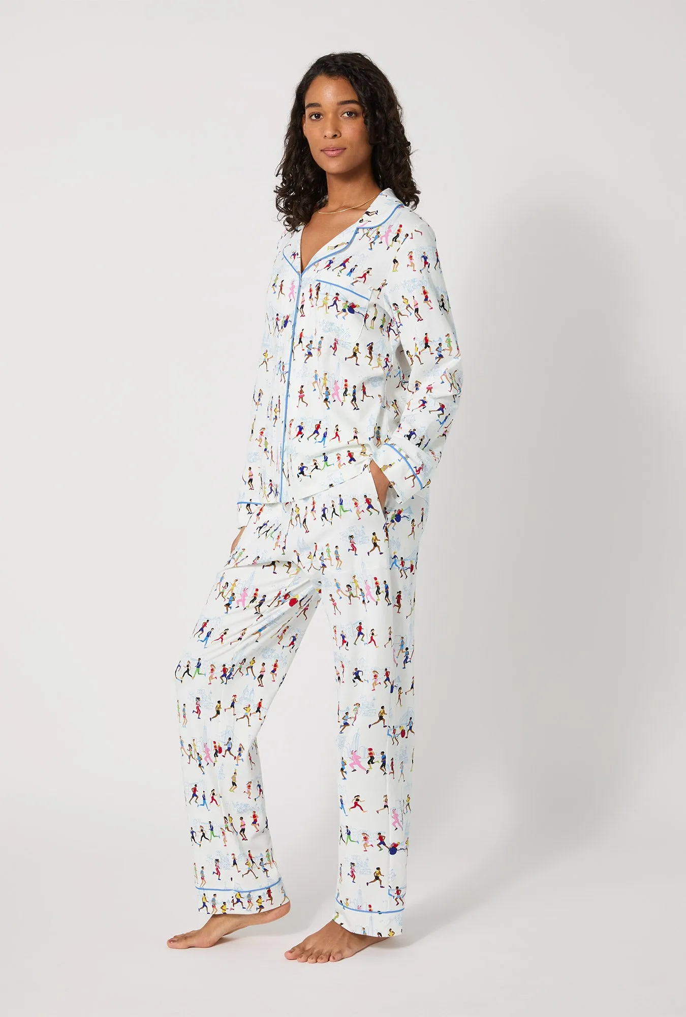 Run NYC Run Long Sleeve Classic Stretch Jersey Pj Set sold by BedHead product image thumbnail 2