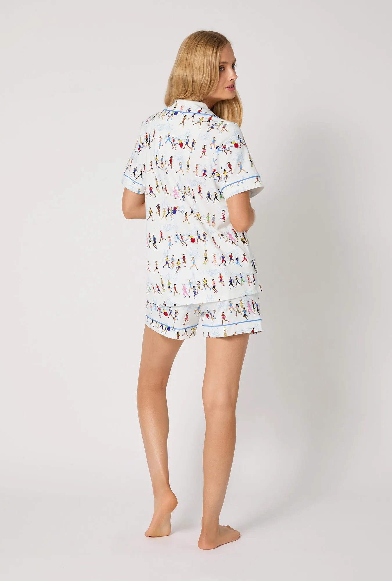 Run NYC Run Short Sleeve Classic Shorty Stretch Jersey Pj Set sold by BedHead product image thumbnail 3