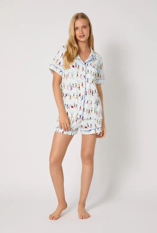 Run NYC Run Short Sleeve Classic Shorty Stretch Jersey Pj Set sold by BedHead