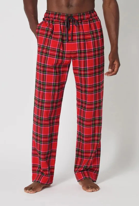 BedHead X Mr. Turk Christmas Plaid Men's Woven Portuguese Flannel PJ Pant sold by BedHead