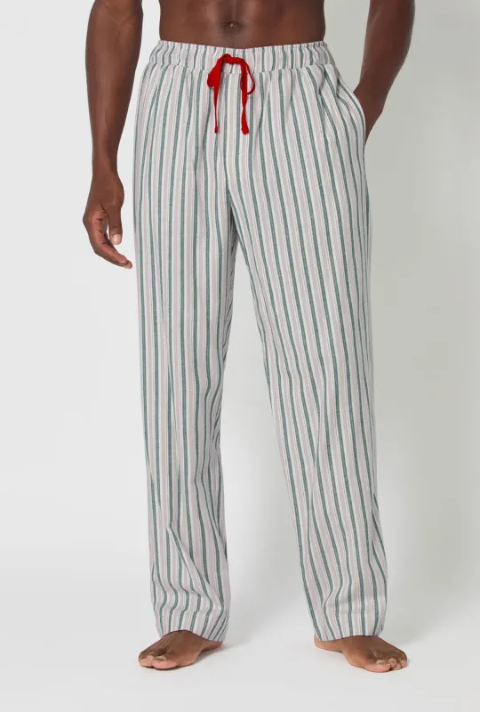 Peppermint Stripe Men's Woven Portuguese Flannel PJ Pant sold by BedHead