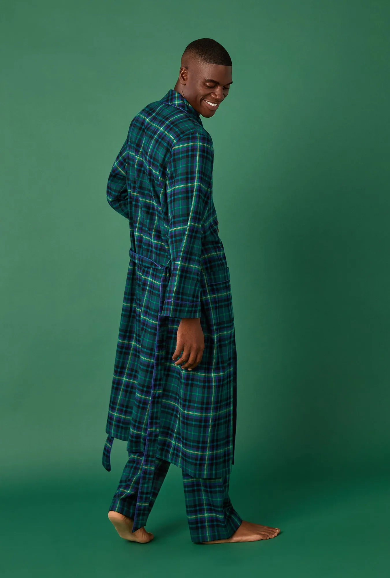 Walden Plaid Unisex Classic Woven Portuguese Flannel Robe de Chambre sold by BedHead