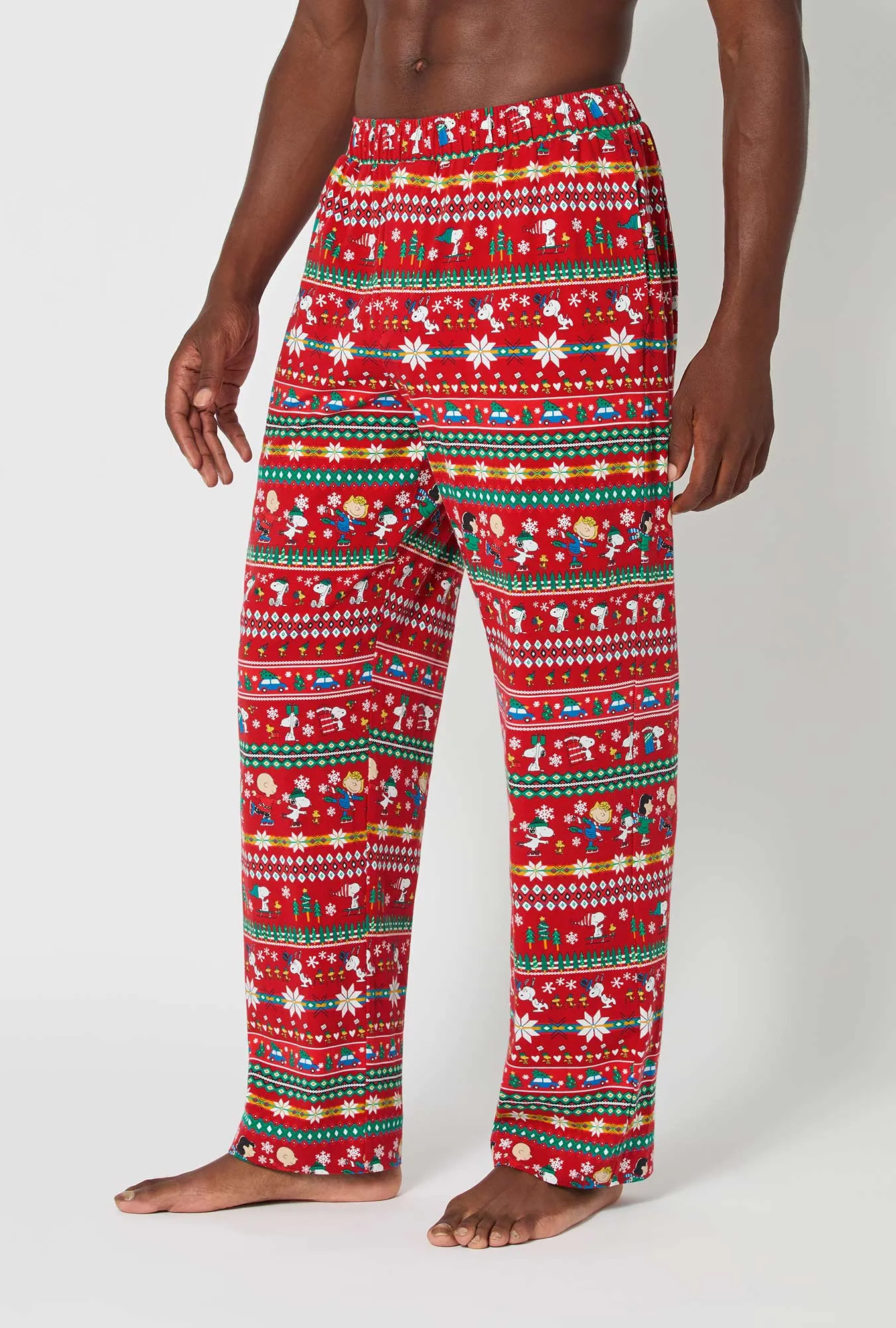 Peanuts® Winter Fairisle Men's Stretch Jersey Pj Pant sold by BedHead product image thumbnail 2