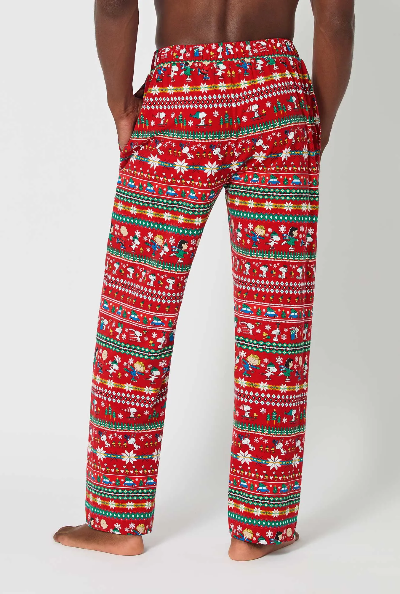 Peanuts® Winter Fairisle Men's Stretch Jersey Pj Pant sold by BedHead product image thumbnail 3
