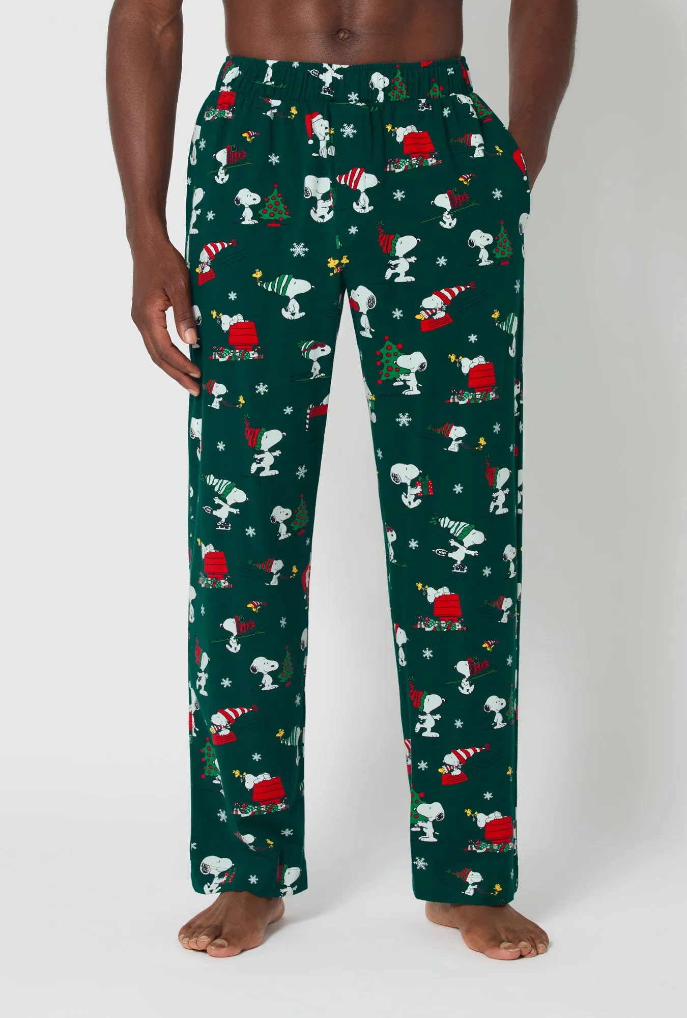 ®Snoopy's Holiday Fun Men's Stretch Jersey Pj Pant sold by BedHead