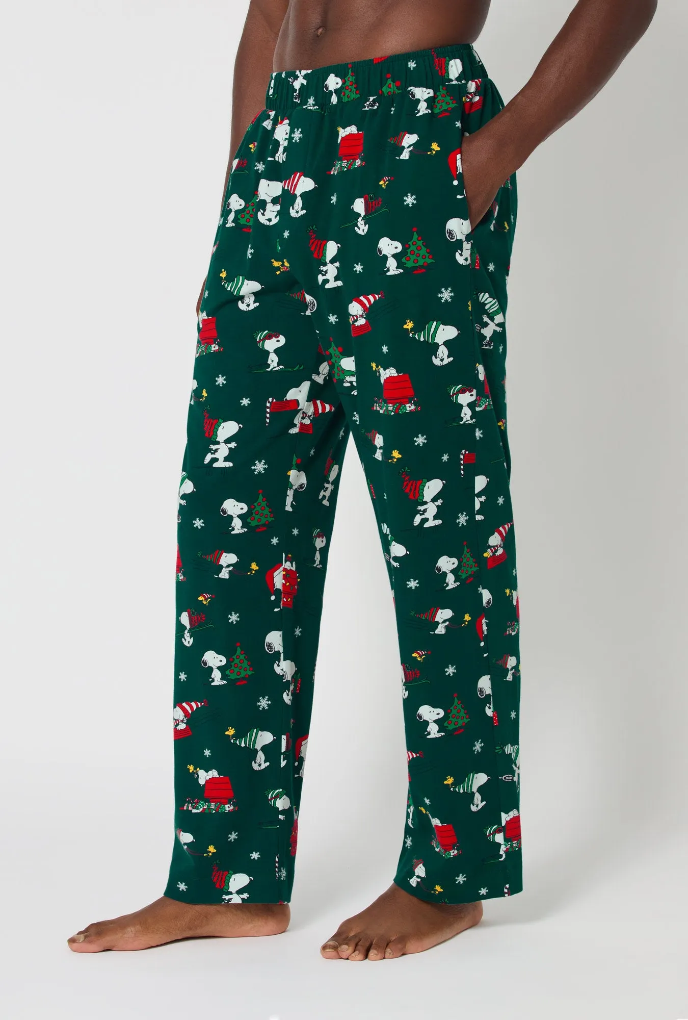 ®Snoopy's Holiday Fun Men's Stretch Jersey Pj Pant sold by BedHead product image thumbnail 2