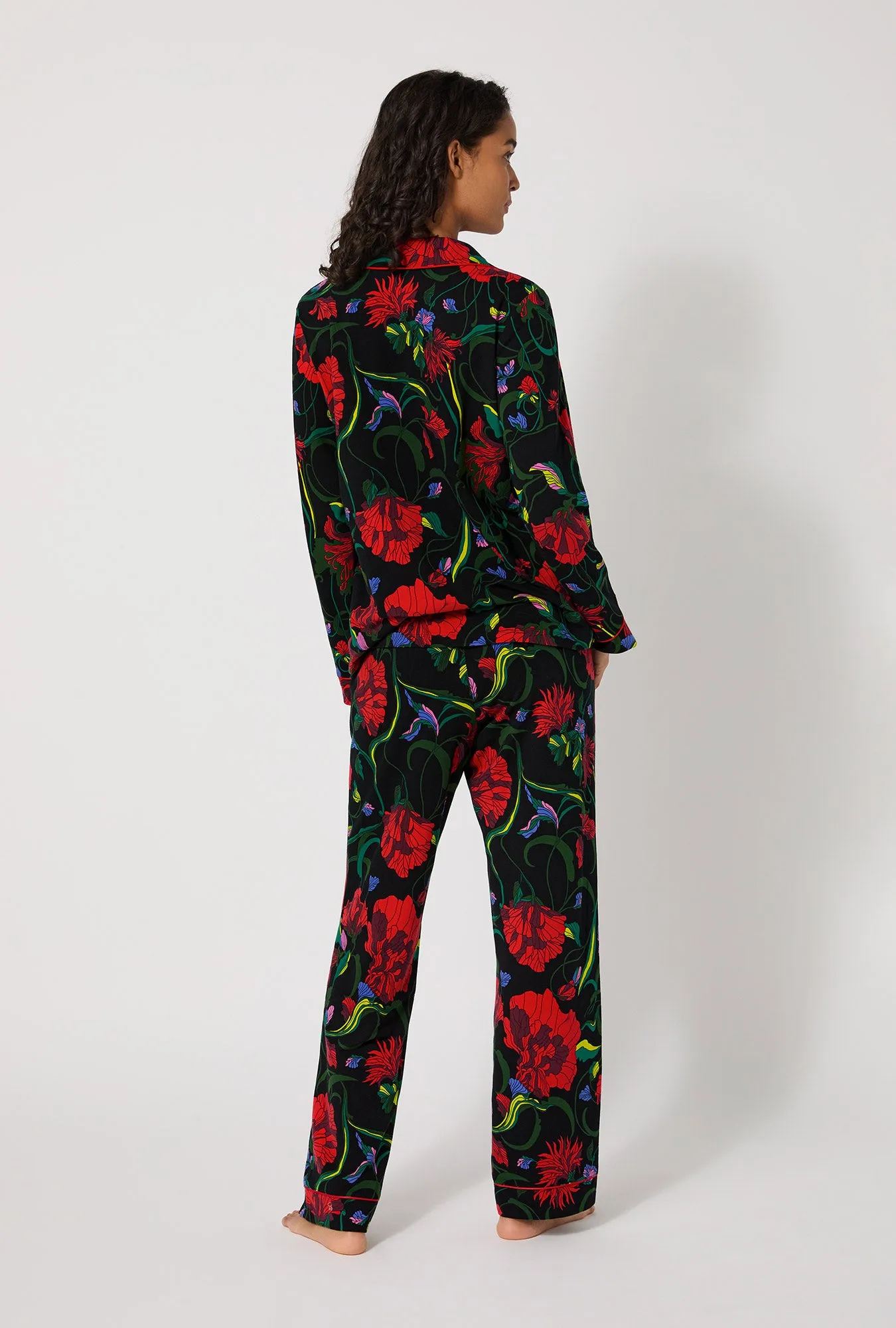BedHead X Trina Turk Haute Floral Long Sleeve Classic Stretch Jersey Pj Set sold by BedHead product image thumbnail 3