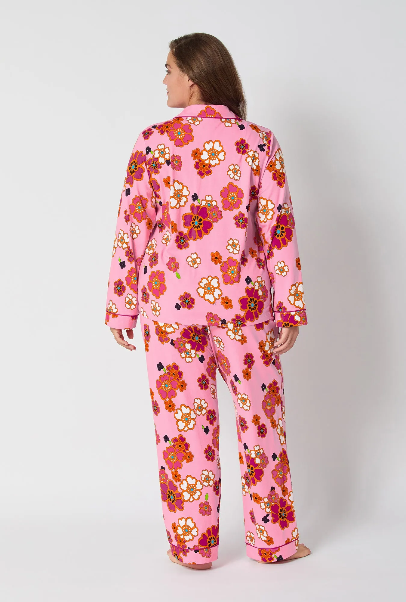 BedHead x Trina Turk Resort Floral Long Sleeve Classic Stretch Jersey Pj Set sold by BedHead product image thumbnail 5