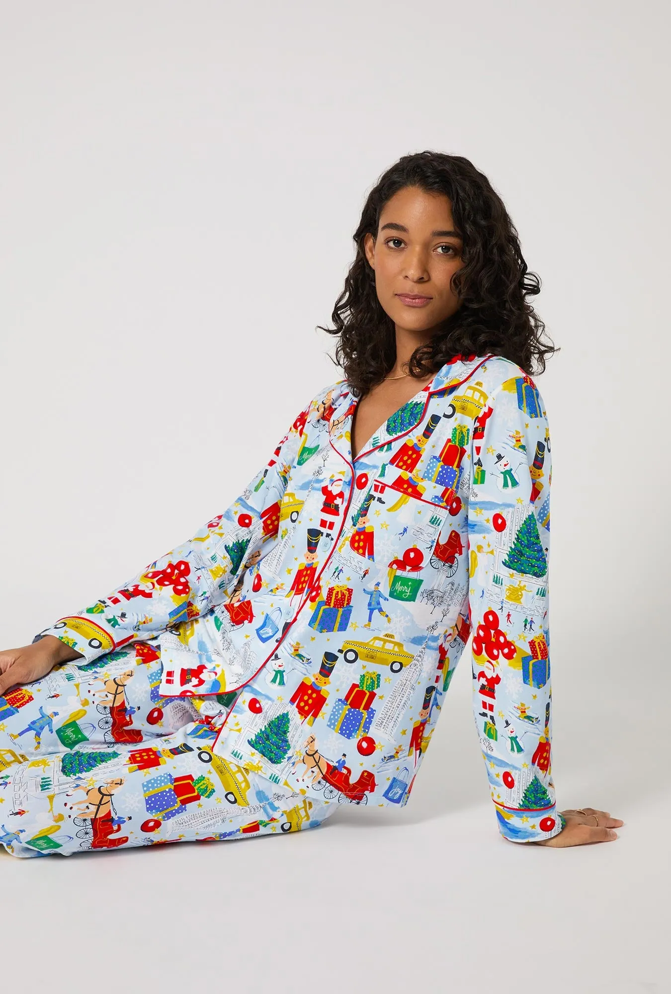 A City Christmas Long Sleeve Classic Stretch Jersey Pj Set sold by BedHead product image thumbnail 2