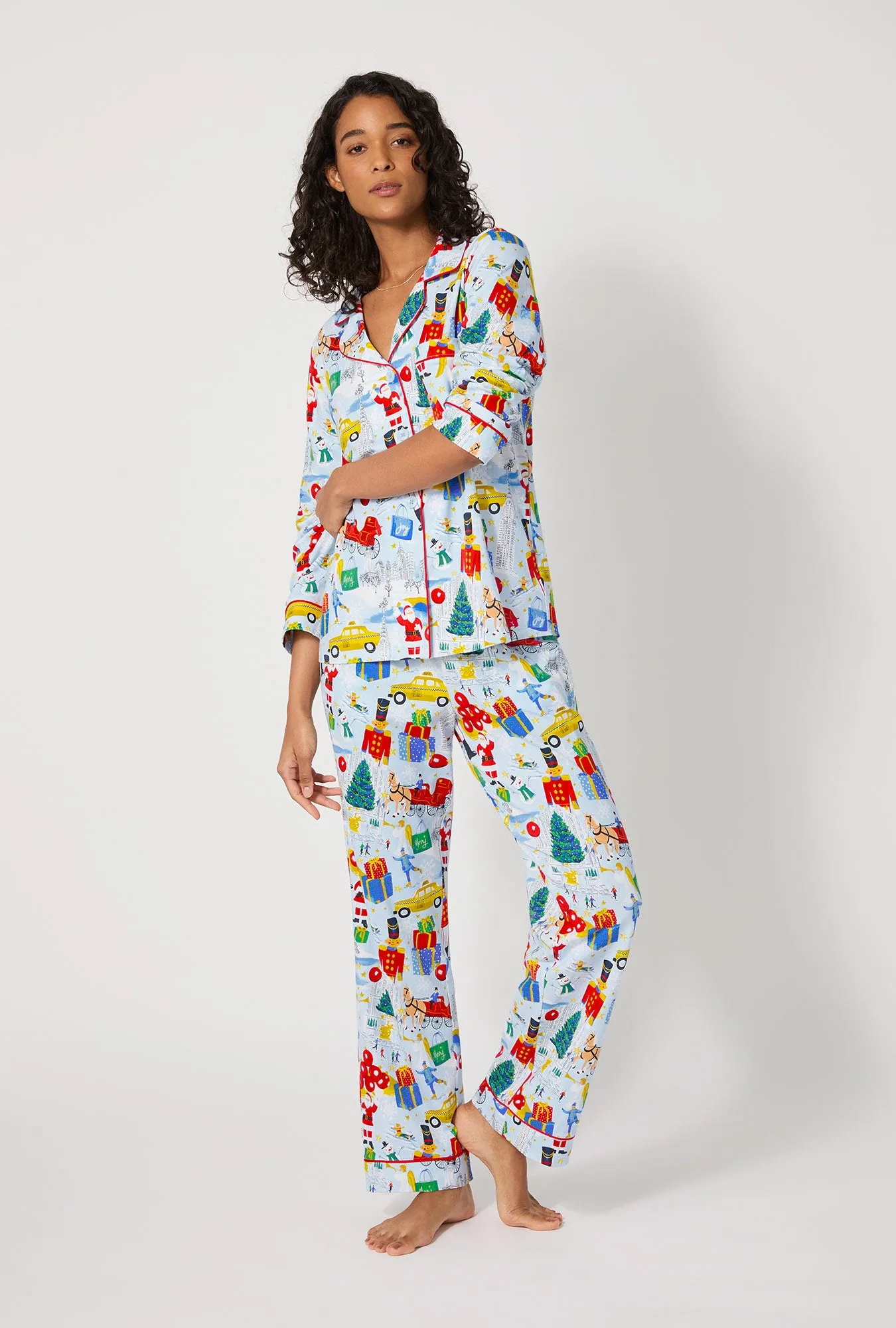 A City Christmas Long Sleeve Classic Stretch Jersey Pj Set sold by BedHead