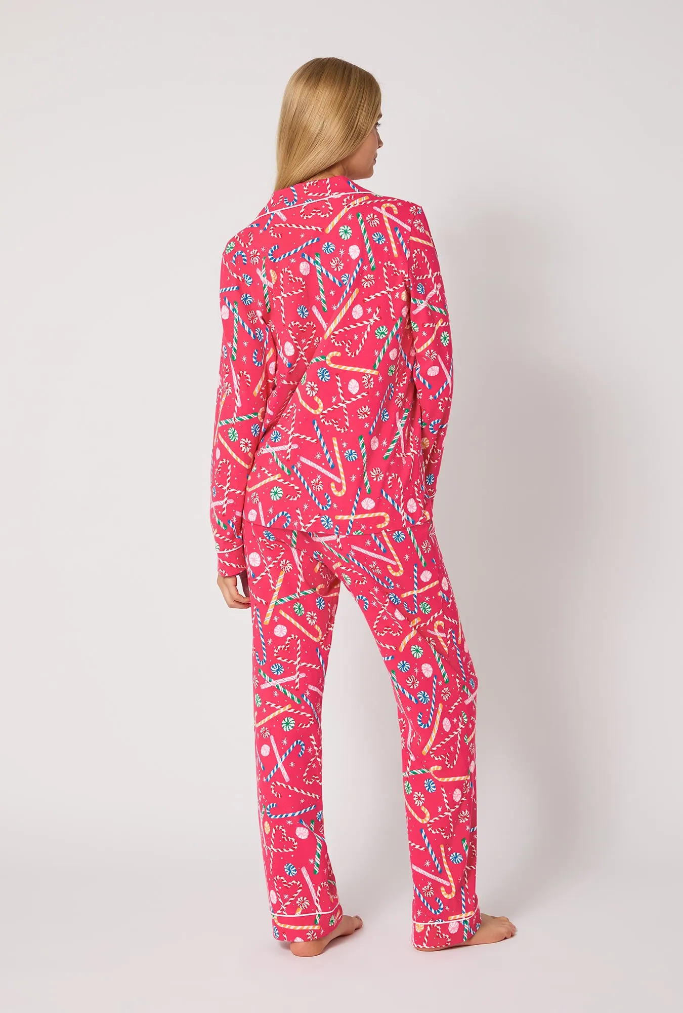 Peppermint Twist Long Sleeve Classic Stretch Jersey Pj Set sold by BedHead product image thumbnail 4