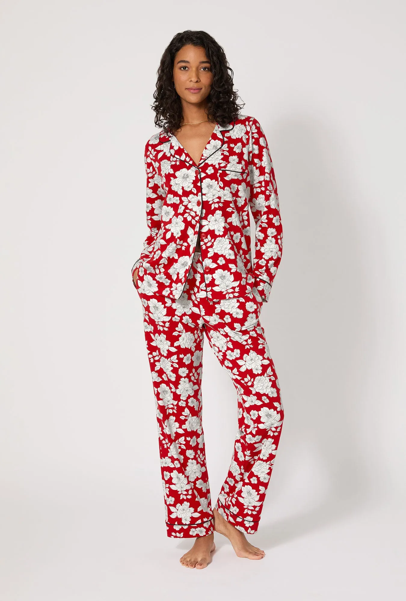 Floral Charm Long Sleeve Classic Stretch Jersey Pj Set sold by BedHead product image thumbnail 2