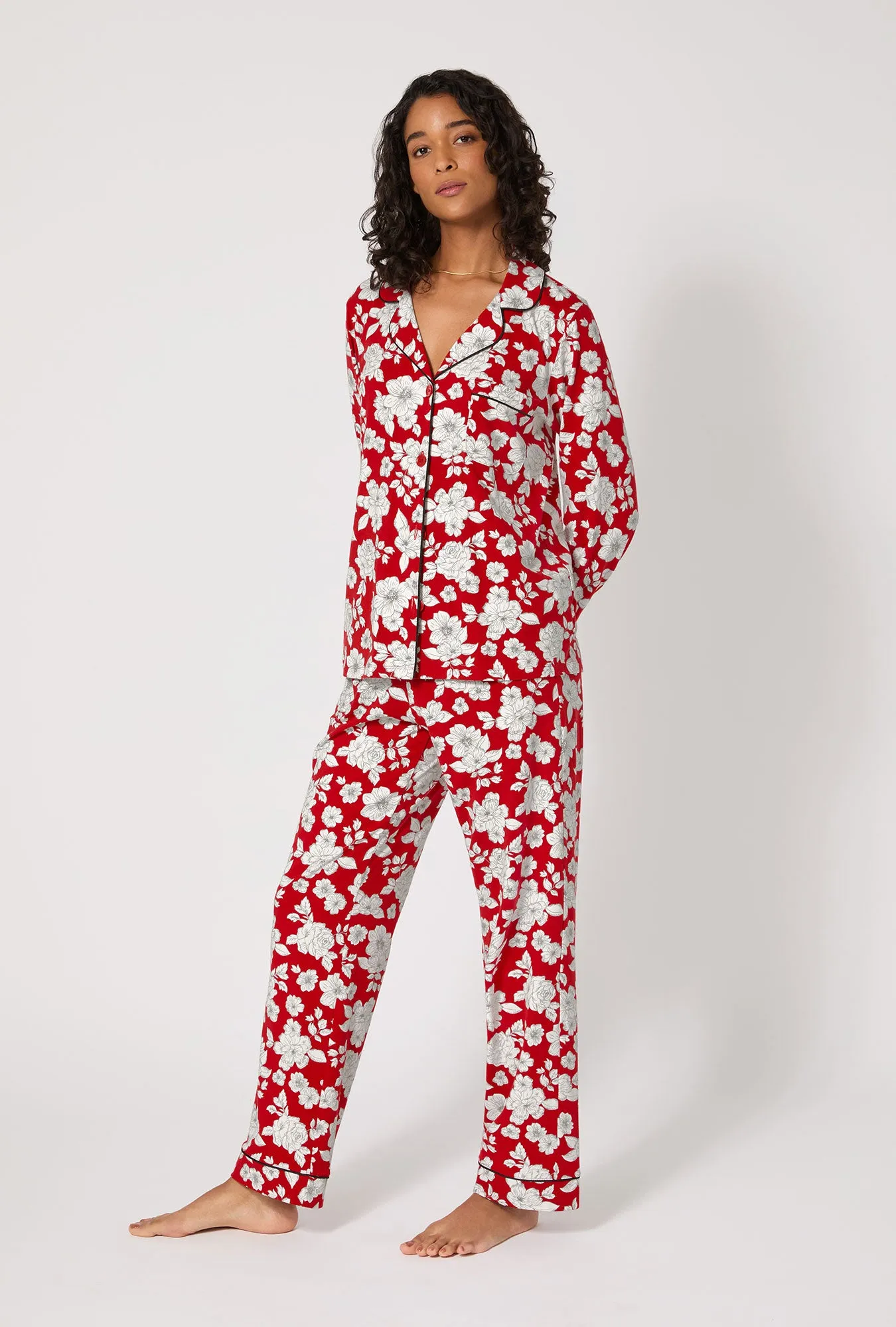 Floral Charm Long Sleeve Classic Stretch Jersey Pj Set sold by BedHead product image thumbnail 3