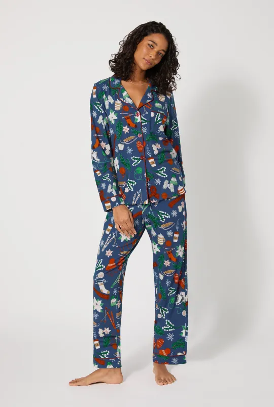 Winter Charm Long Sleeve Classic Stretch Jersey Pj Set sold by BedHead