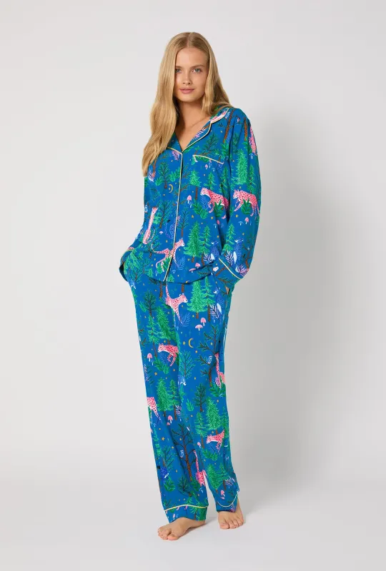 Midnight Forest Long Sleeve Classic Stretch Jersey Pj Set sold by BedHead