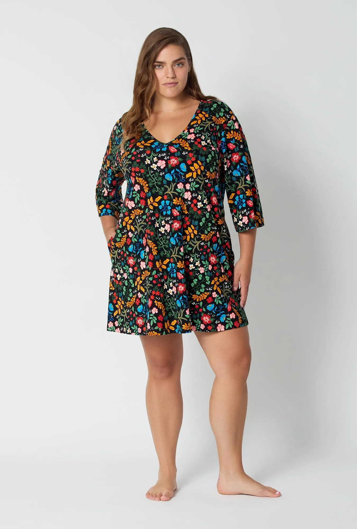 Winter Blooms Stretch Jersey Sleep Dress sold by BedHead product image thumbnail 5