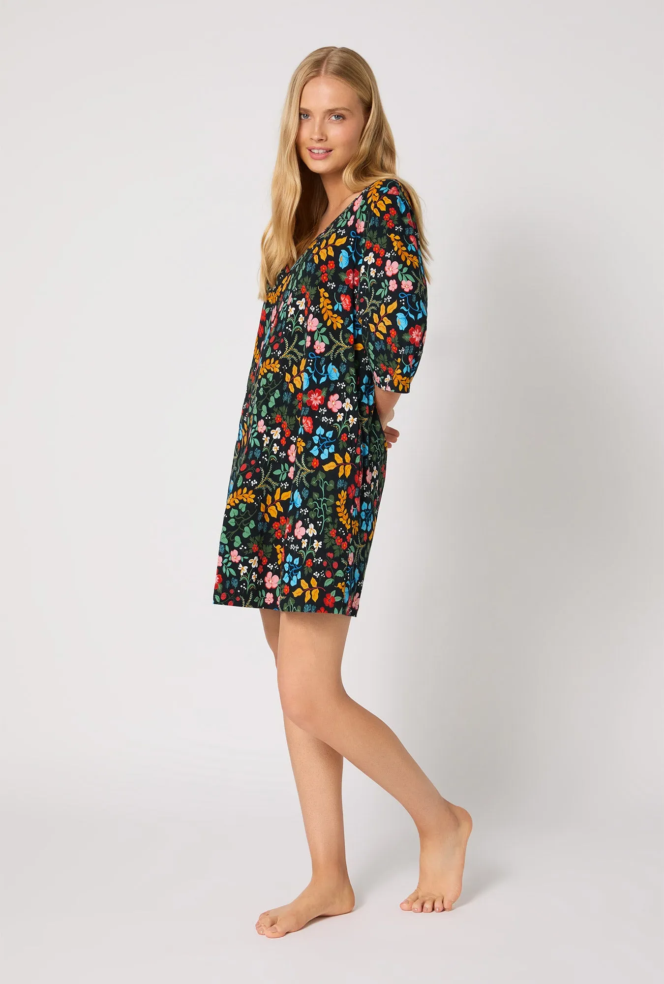 Winter Blooms Stretch Jersey Sleep Dress sold by BedHead product image thumbnail 3