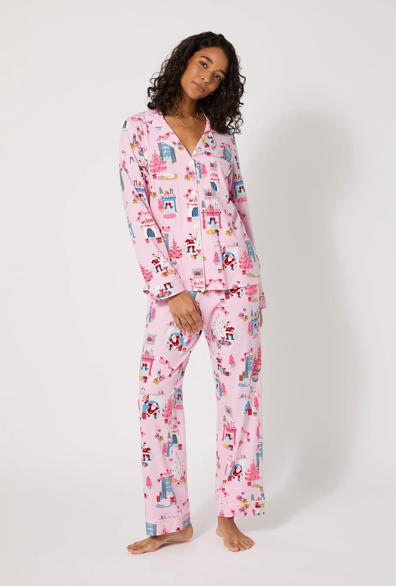Must Be Santa Long Sleeve Classic Stretch Jersey Pj Set sold by BedHead product image thumbnail 2