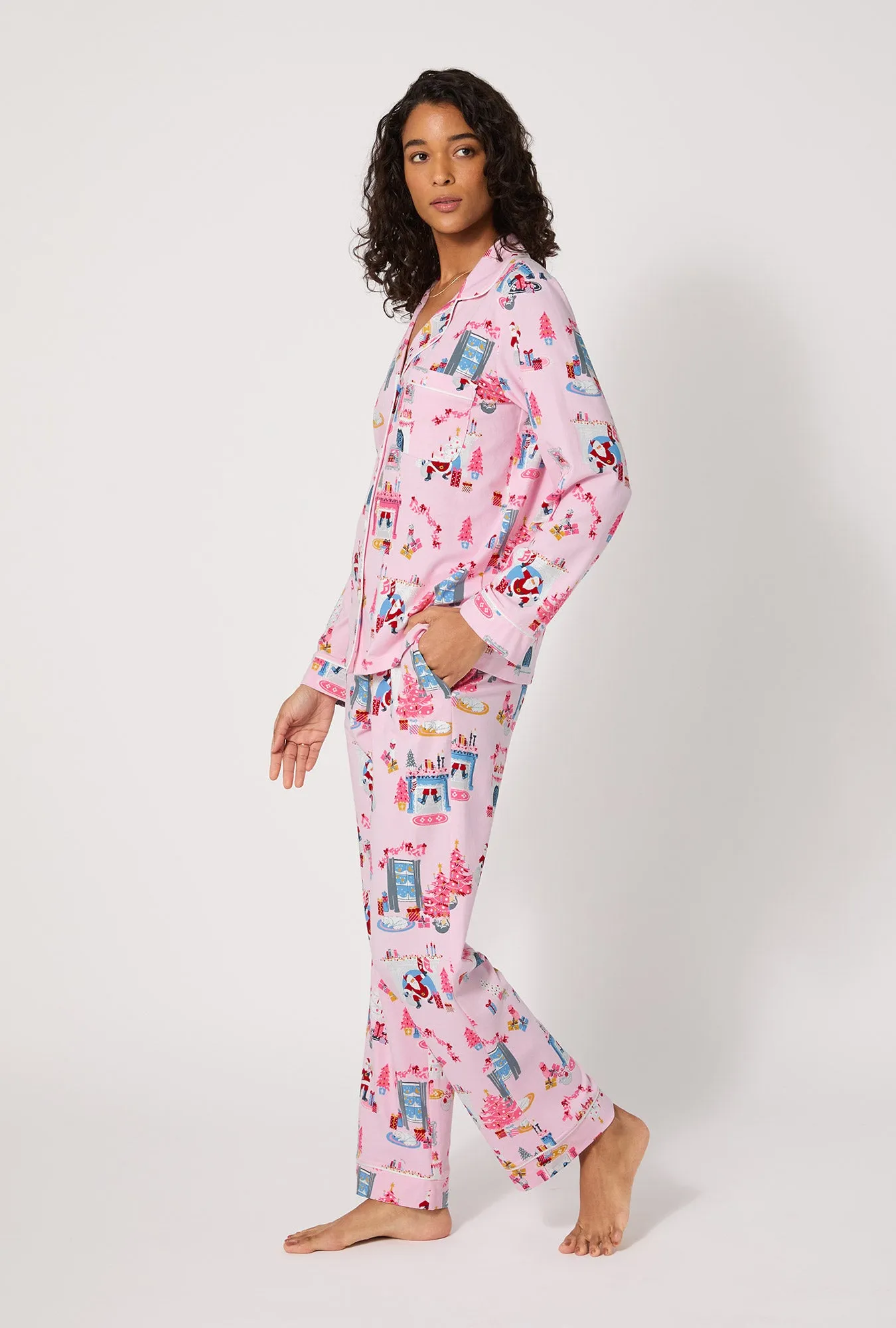 Must Be Santa Long Sleeve Classic Stretch Jersey Pj Set sold by BedHead product image thumbnail 3