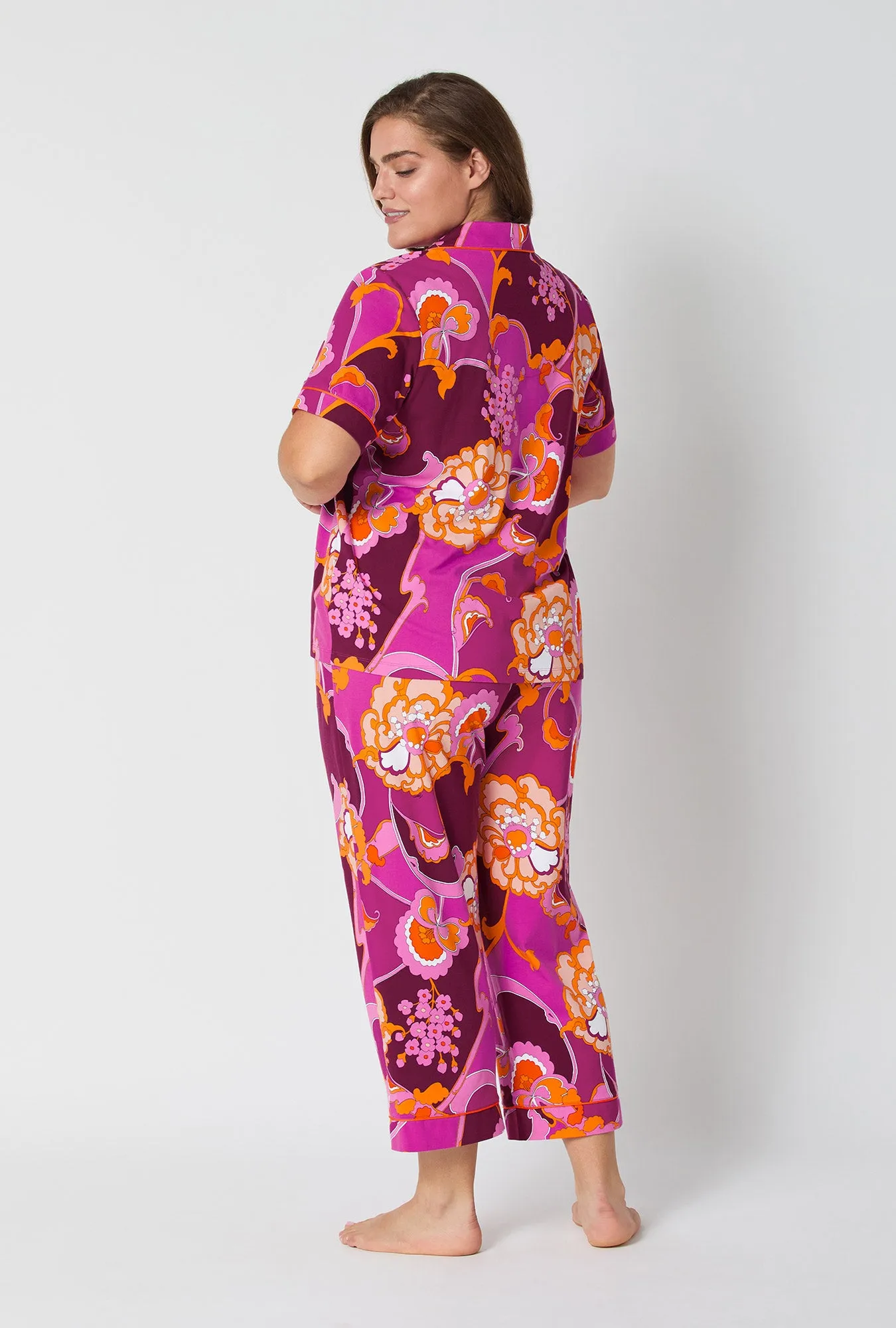 BedHead X Trina Turk Apache Plume Short Sleeve Classic Stretch Jersey Cropped Pj Set sold by BedHead product image thumbnail 5