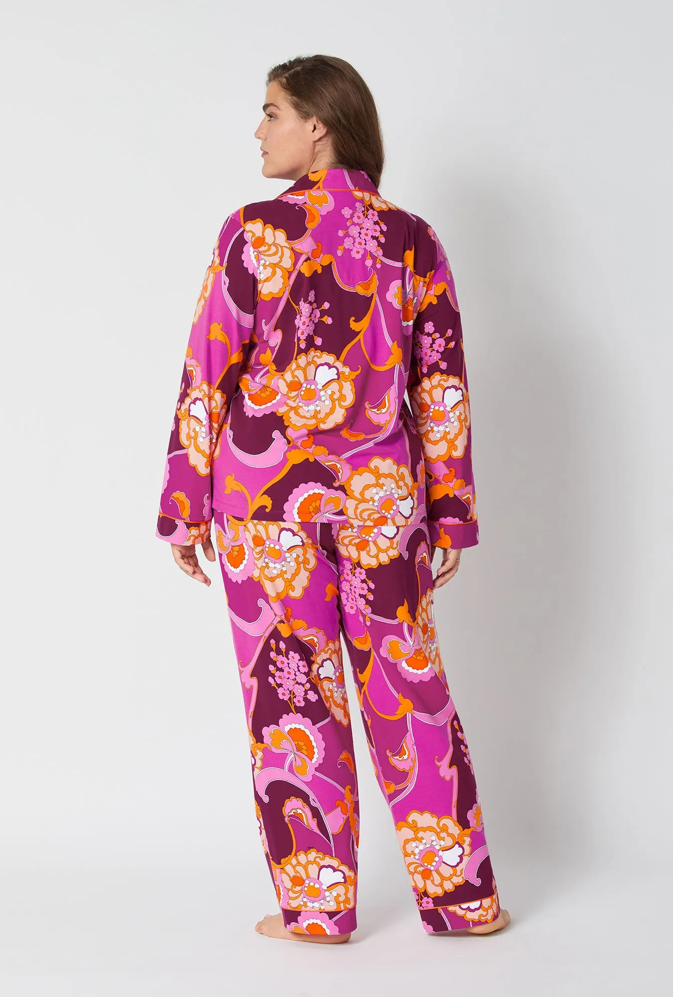 BedHead X Trina Turk Apache Plume Long Sleeve Classic Stretch Jersey Pj Set sold by BedHead product image thumbnail 5