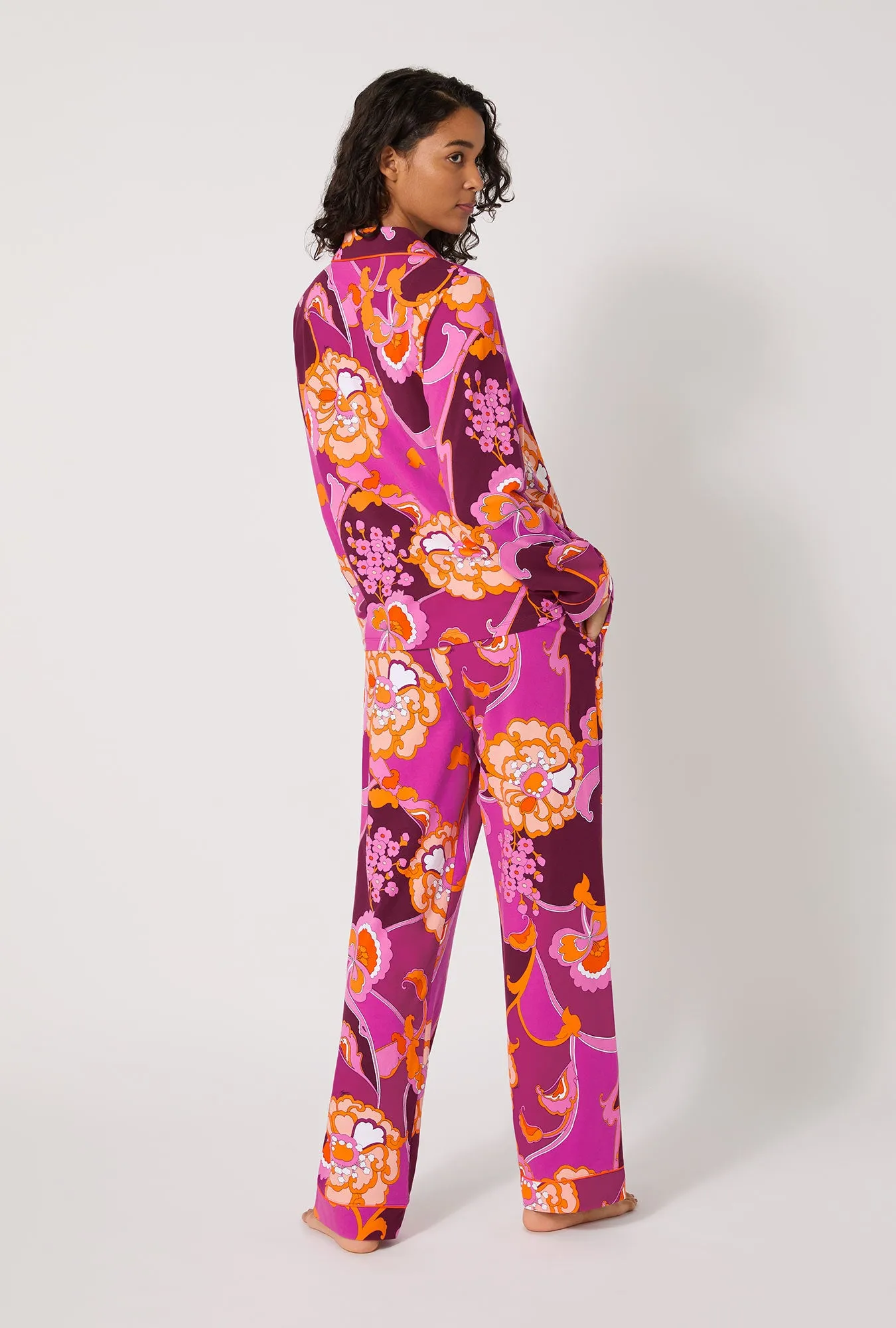 BedHead X Trina Turk Apache Plume Long Sleeve Classic Stretch Jersey Pj Set sold by BedHead product image thumbnail 3