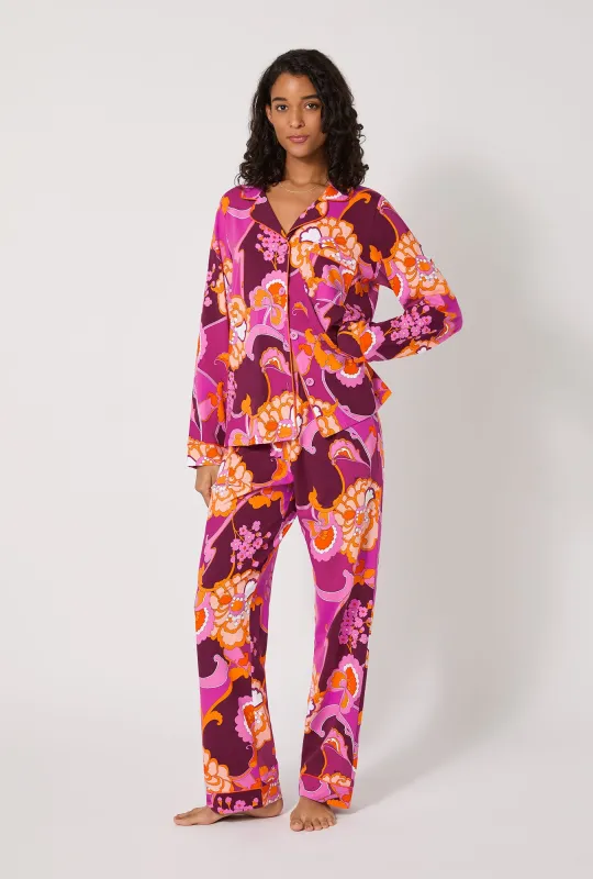 BedHead X Trina Turk Apache Plume Long Sleeve Classic Stretch Jersey Pj Set sold by BedHead