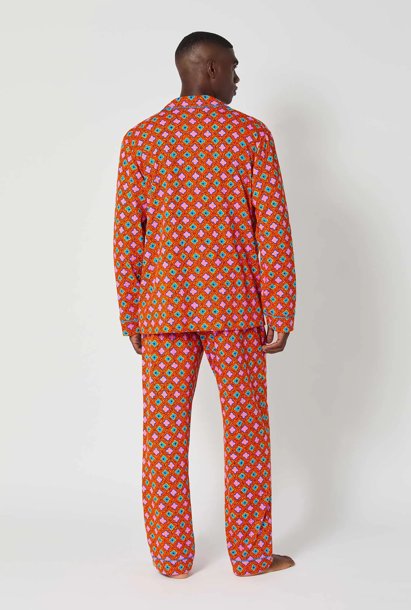 BedHead x Mr. Turk Daisy Foulard Men's Long Sleeve Classic Stretch Jersey Pj Set sold by BedHead product image thumbnail 3