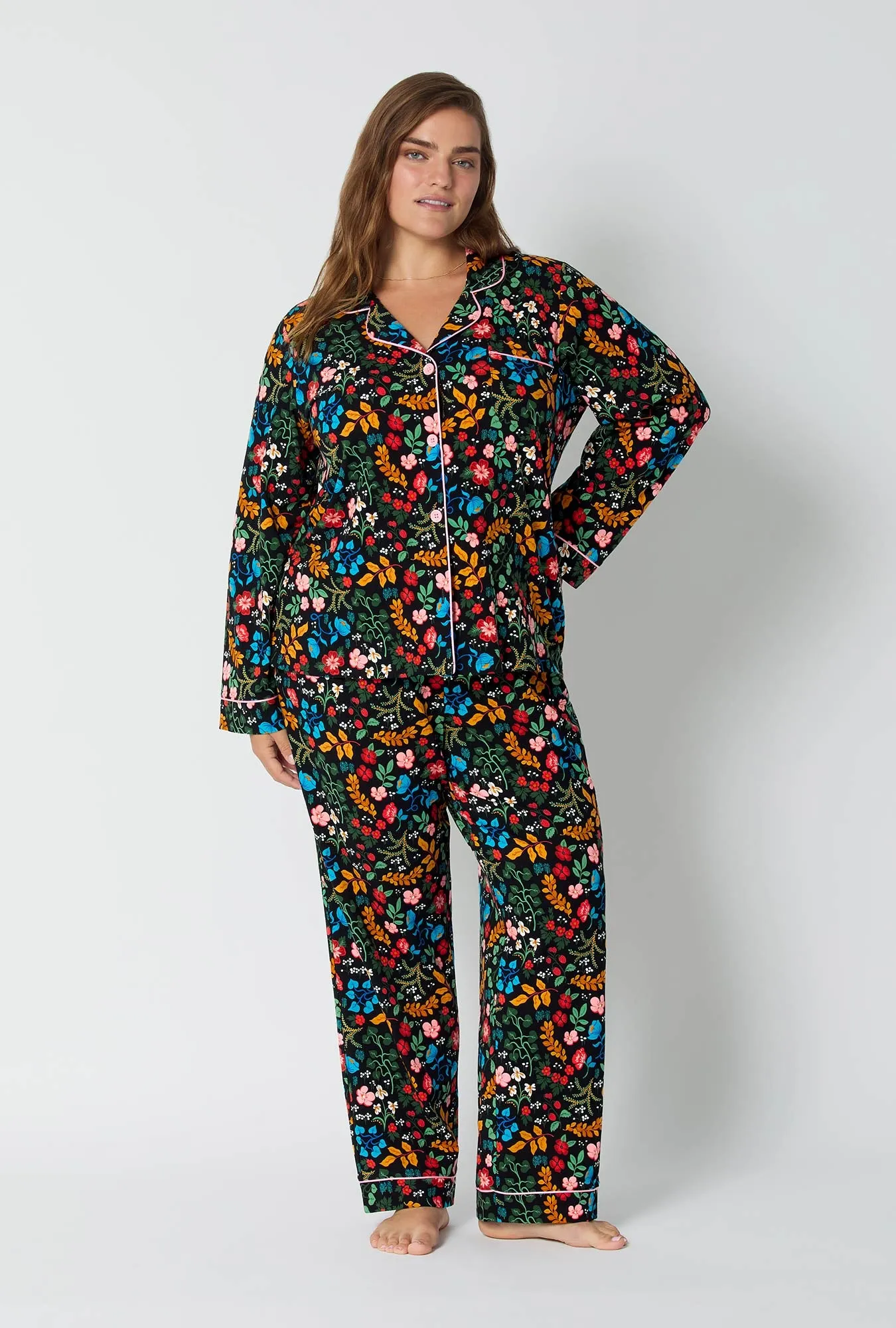 Winter Blooms Long Sleeve Classic Stretch Jersey Pj Set sold by BedHead product image thumbnail 5