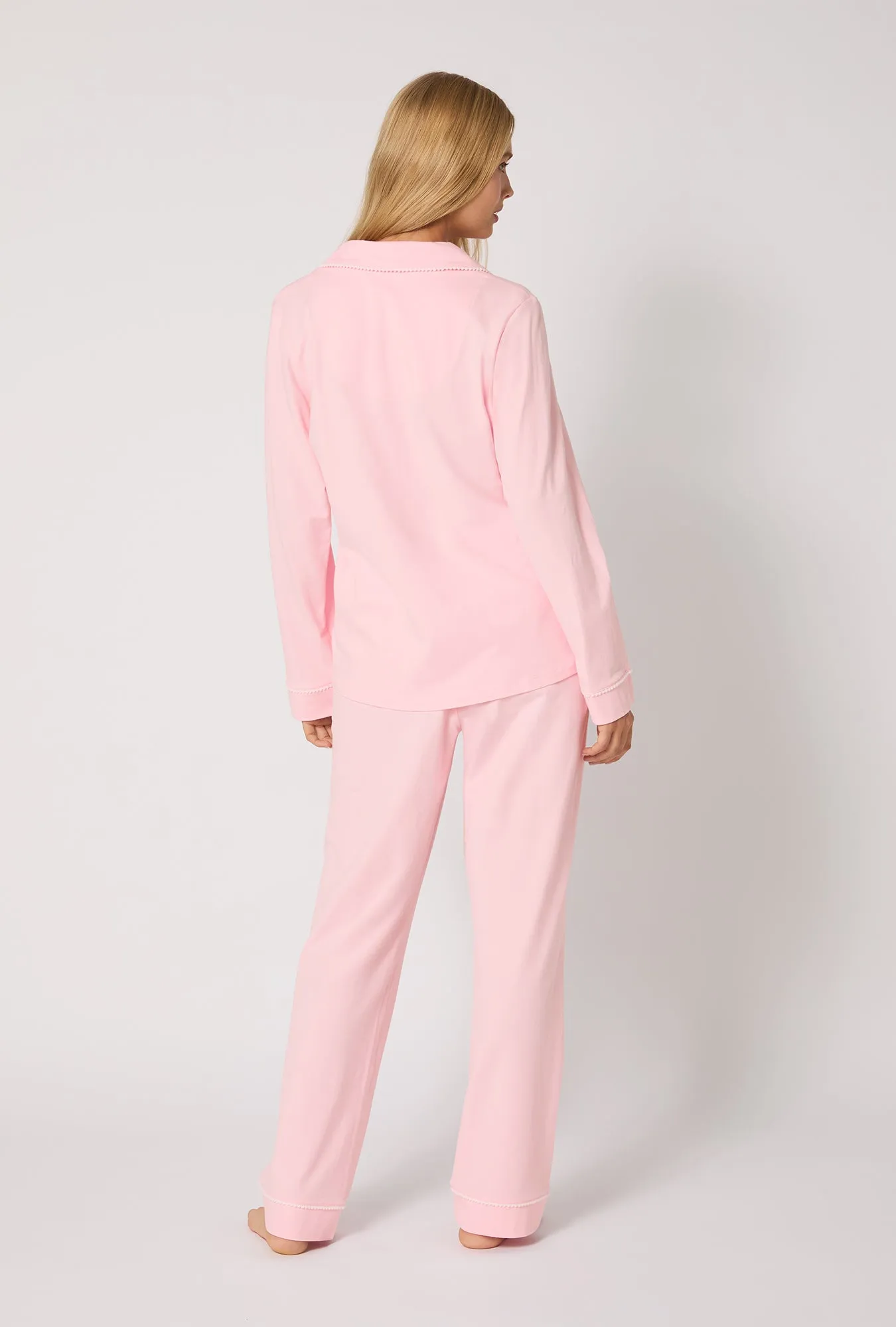 Pink Powder Long Sleeve Classic Stretch Jersey Pj Set sold by BedHead product image thumbnail 4