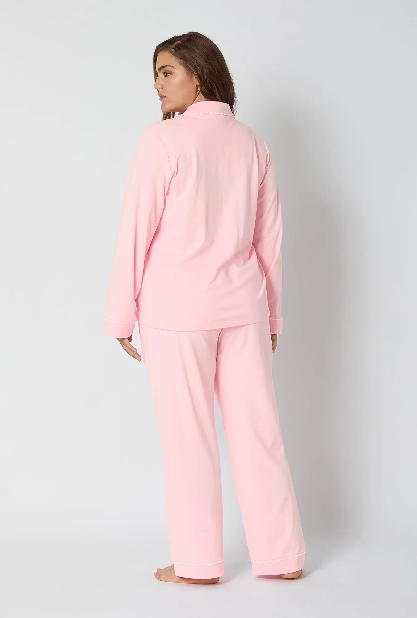 Pink Powder Long Sleeve Classic Stretch Jersey Pj Set sold by BedHead product image thumbnail 5