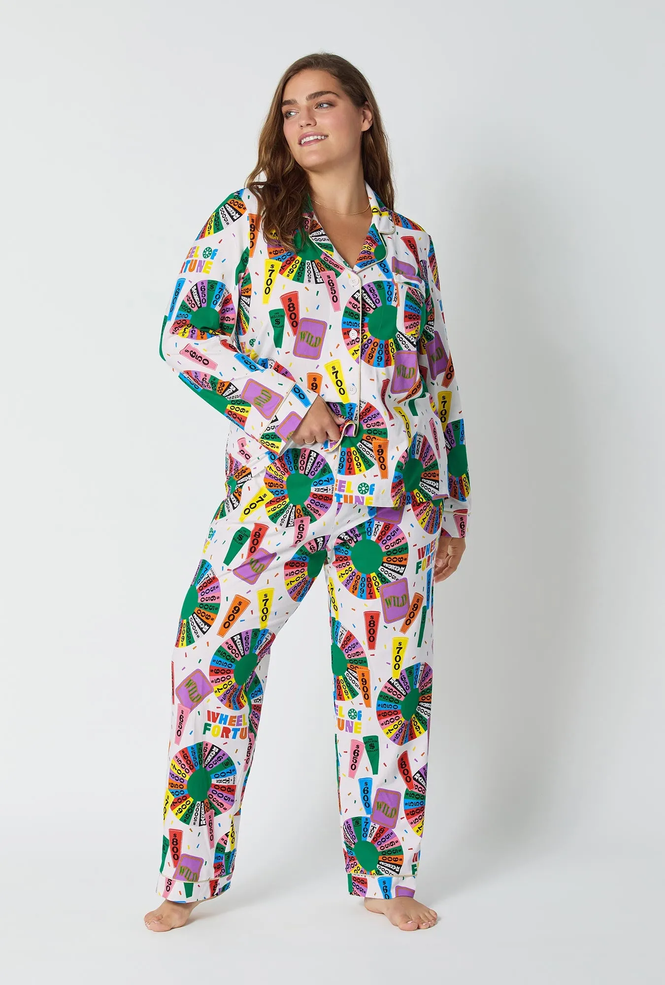 Wheel Of Fortune Long Sleeve Classic Stretch Jersey Pj Set sold by BedHead product image thumbnail 5