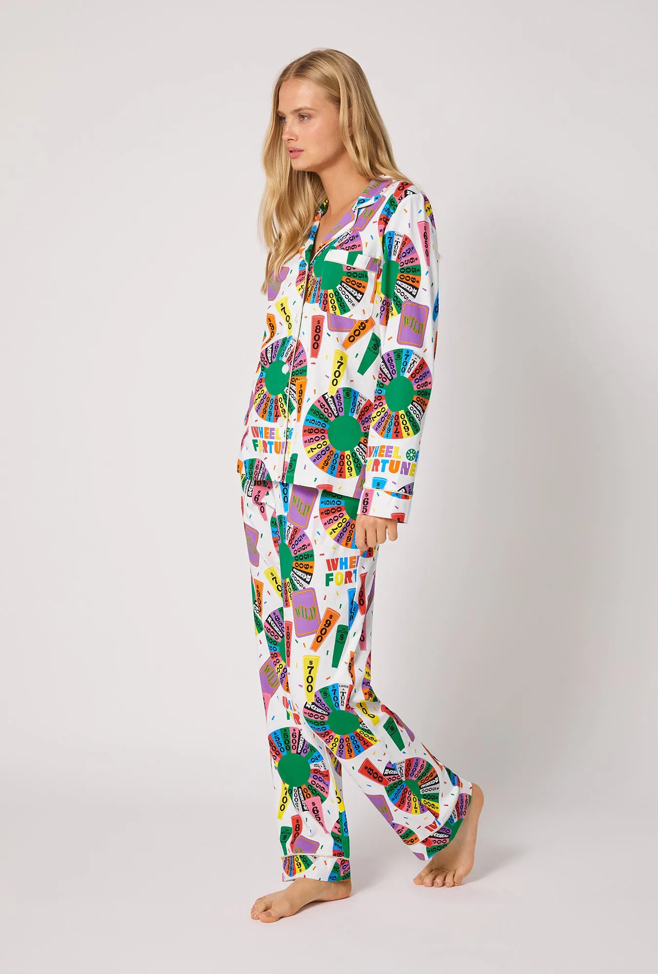 Wheel Of Fortune Long Sleeve Classic Stretch Jersey Pj Set sold by BedHead product image thumbnail 3