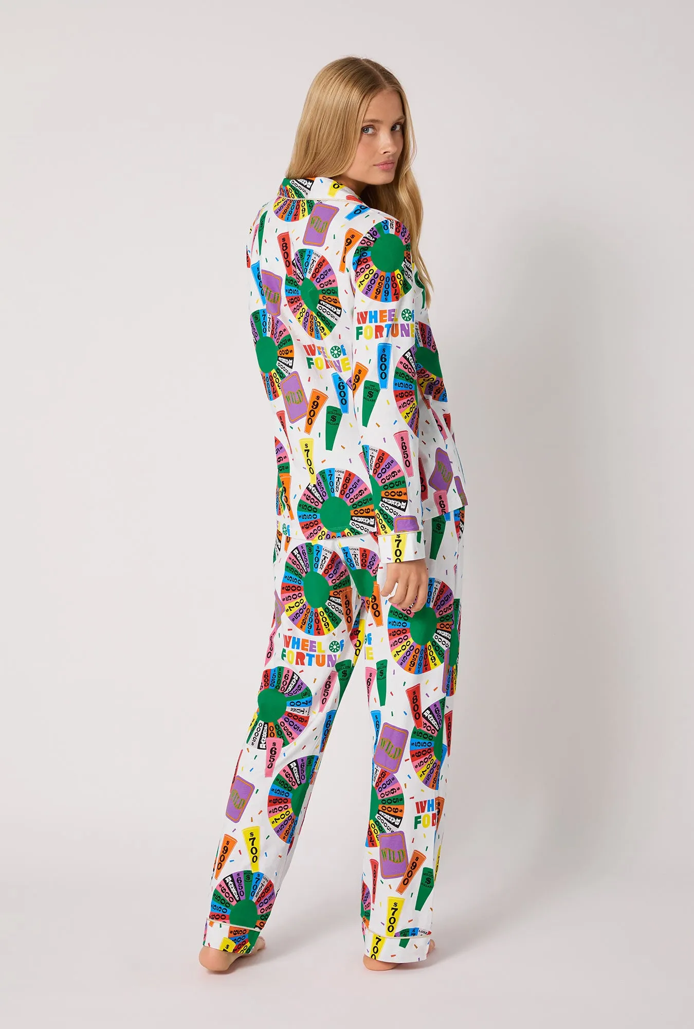 Wheel Of Fortune Long Sleeve Classic Stretch Jersey Pj Set sold by BedHead product image thumbnail 4