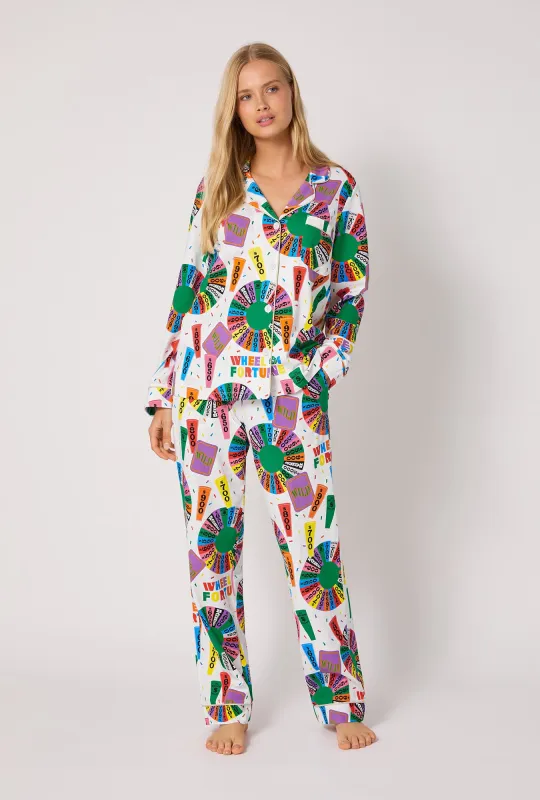 Wheel Of Fortune Long Sleeve Classic Stretch Jersey Pj Set made by BedHead