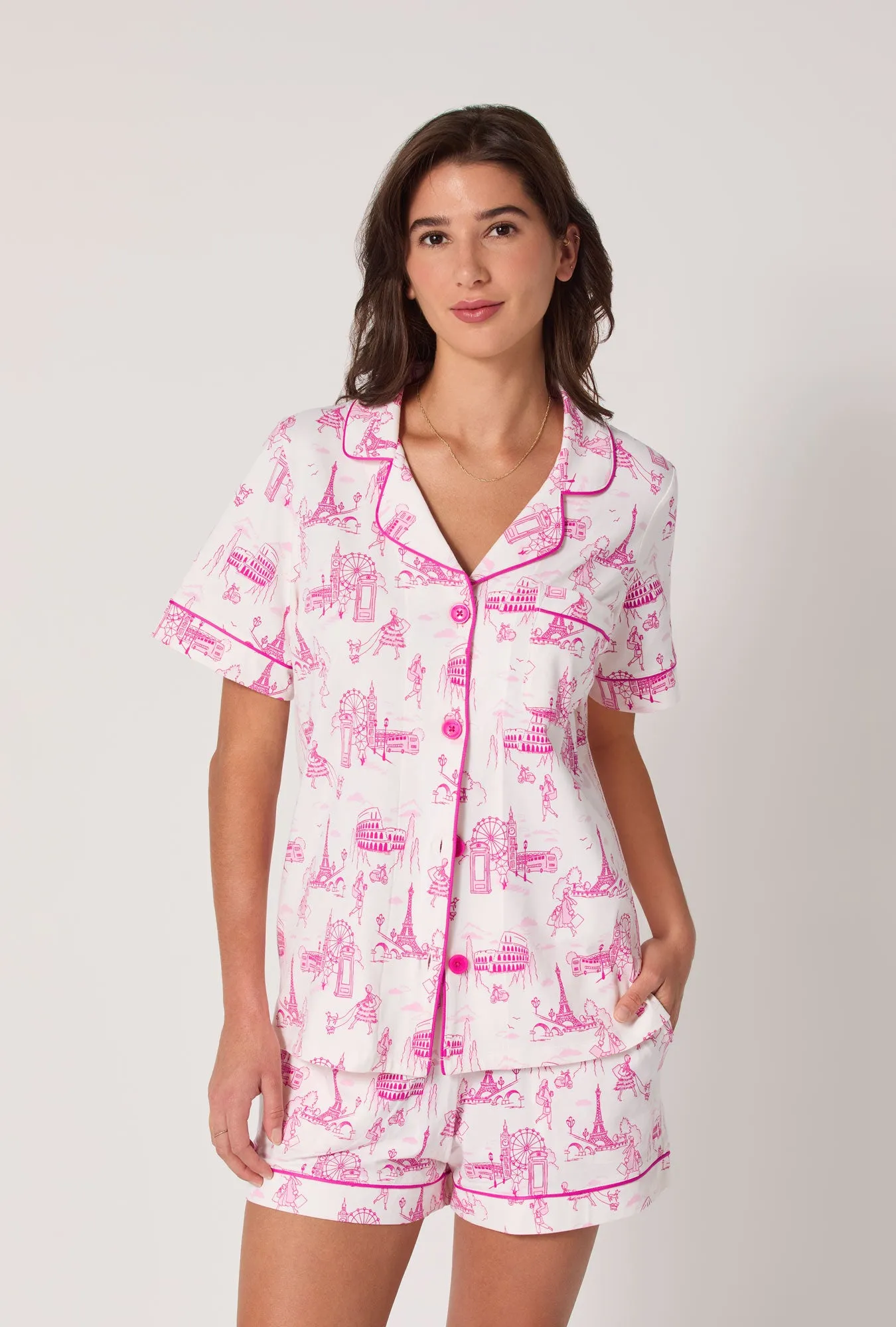 Jet Setter Short Sleeve Classic Shorty Stretch Jersey Pj Set sold by BedHead product image thumbnail 4
