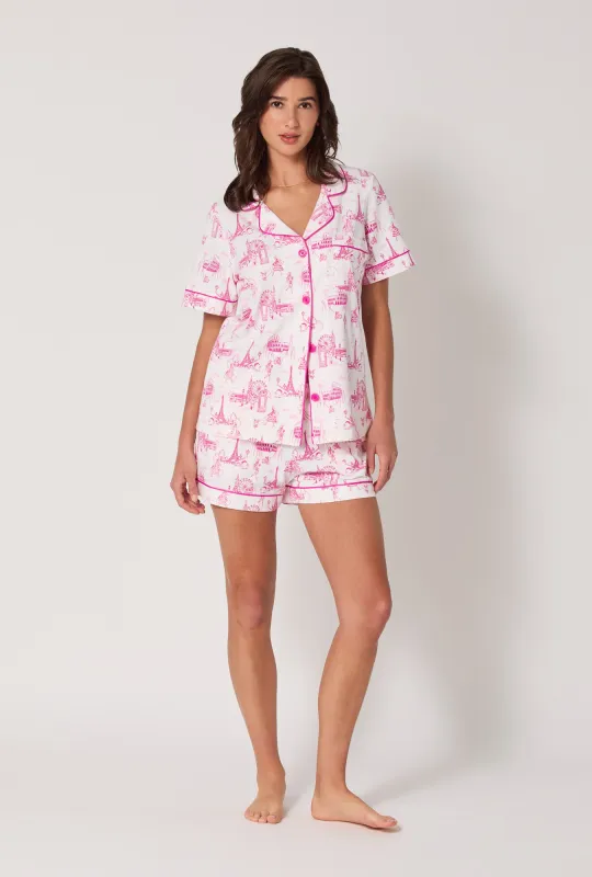 Jet Setter Short Sleeve Classic Shorty Stretch Jersey Pj Set sold by BedHead