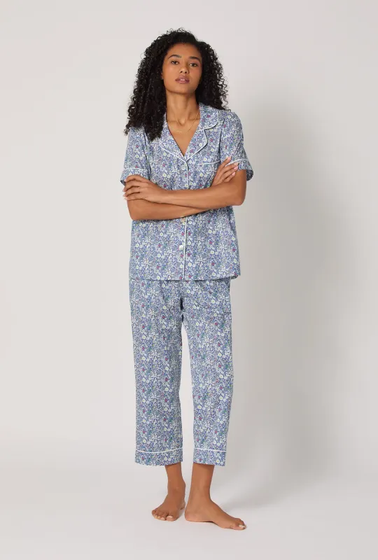 June's Meadow Short Sleeve Classic Woven Tana Lawn® Cropped Pj Set Made With Liberty Fabric sold by BedHead