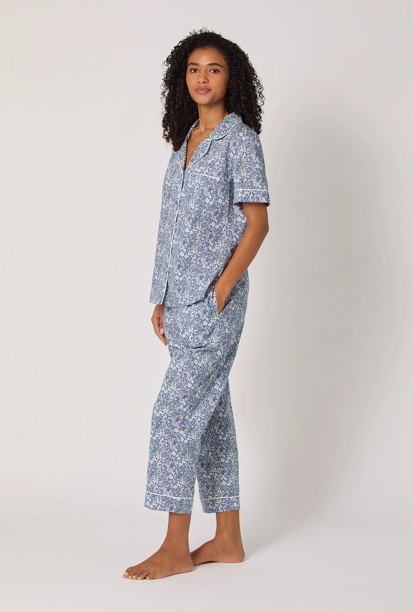 June's Meadow Short Sleeve Classic Woven Tana Lawn® Cropped Pj Set Made With Liberty Fabric sold by BedHead product image thumbnail 3